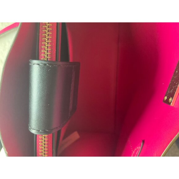 Kate Spade Arbour Hill Kyra Sweetheart Crossbody Hand Bag Black Pink Leather*Rea - Picture 11 of 16